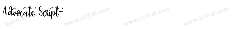 Advocate Script字体转换